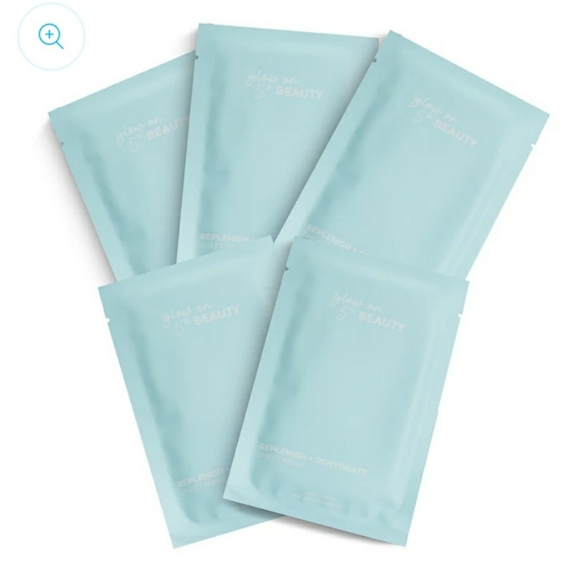 Glow on 5th Replenish + Rehydrate Sheet Masks Box of 5 - Picture 3 of 6